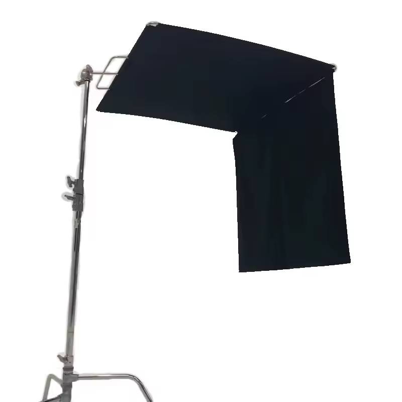 Khung cờ - Tay cờ chắn sáng vải đen 75x90cm