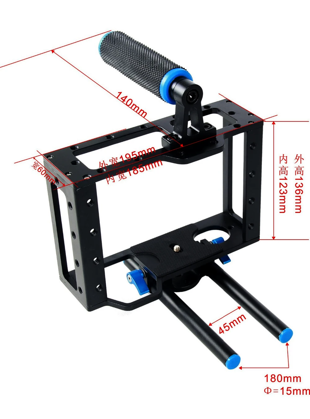 Tay cầm chống rung quay phim Yelangu - camera Cage C1