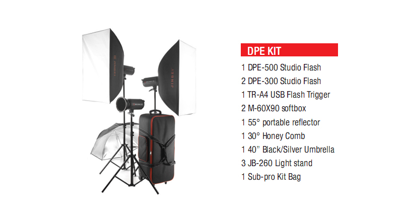 Bộ kit đèn flash studio Jinbei DPE