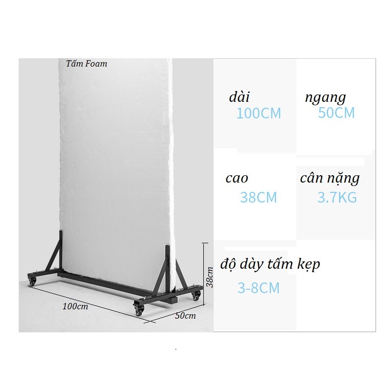 Chân kẹp xốp có bánh xe Md01 pro ( moving foam keeper)