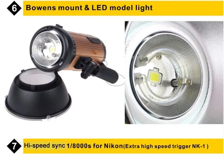 Đèn ngoại cảnh NiceFoto HS600C 600W HSS TTL 1/8000S