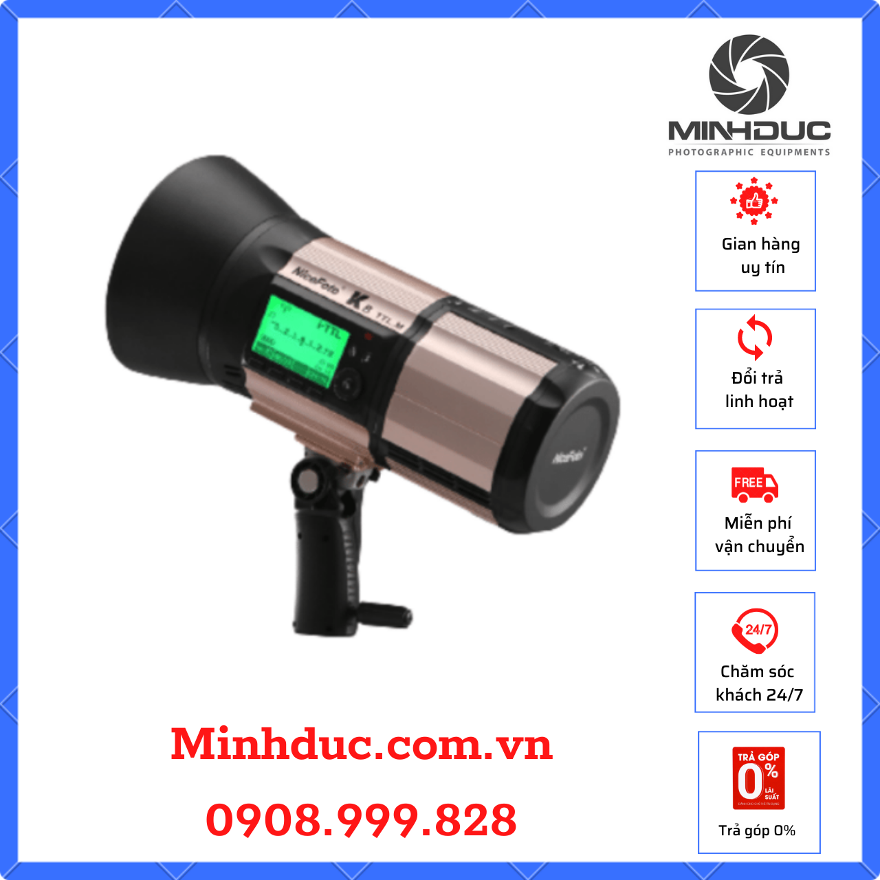 Đèn ngoại cảnh NiceFoto K6 600W HSS TTL