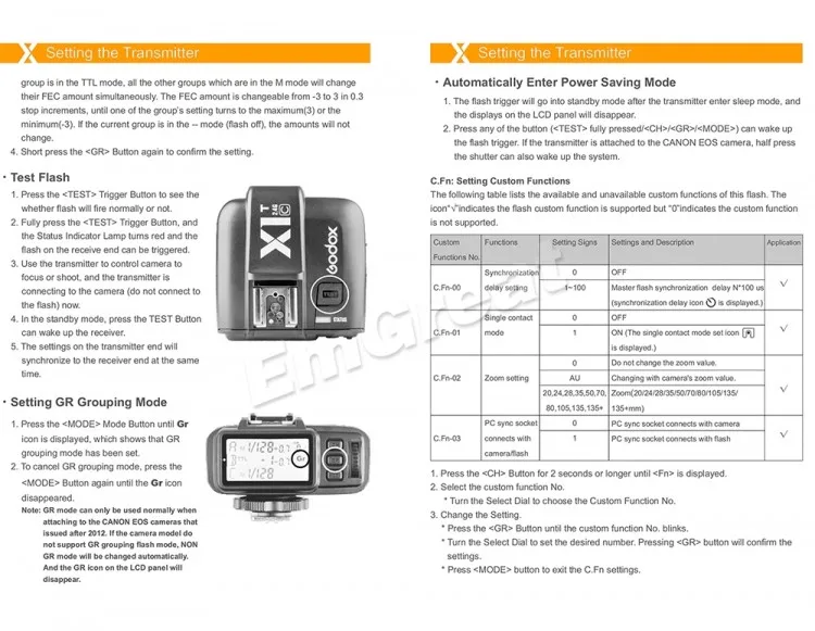 Cục nhận XTR-16 2.4 GHz for X1 trigger