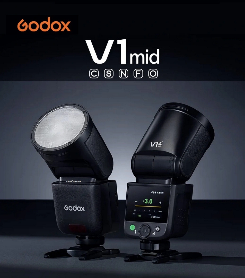 Đèn Flash Godox V1MID For Canon Chính Hãng