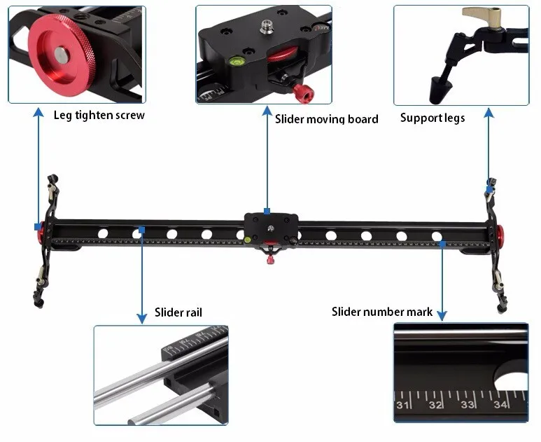 Thanh Dolly Dragon -D02 150cm Slider Rail for Camera and Video
