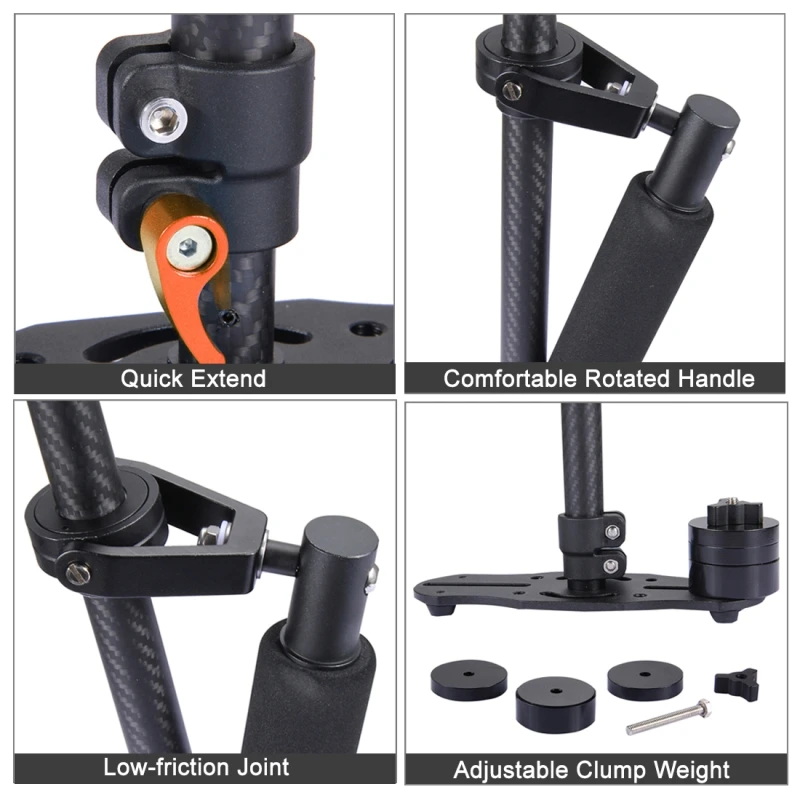 Tay cầm quay phim Yelangu steadicam S60T Orange Mini pro Carbon fibre