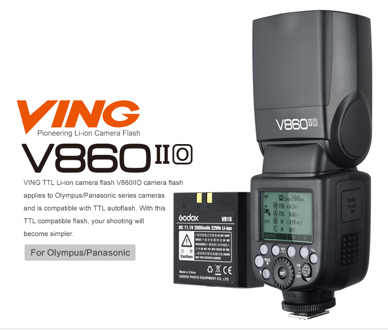 ĐÈN FLASH GODOX V860II O TTL For Olympus /Panasonic