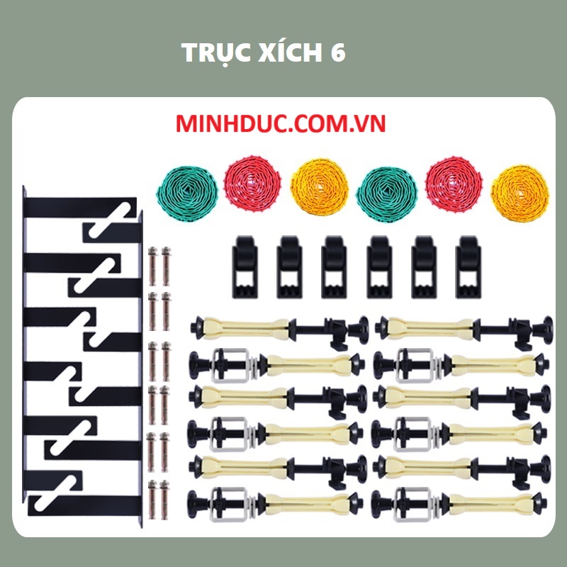 TRỤC KÉO PHÔNG XÍCH 6 CÙM XOÁY KHÔNG ỐNG