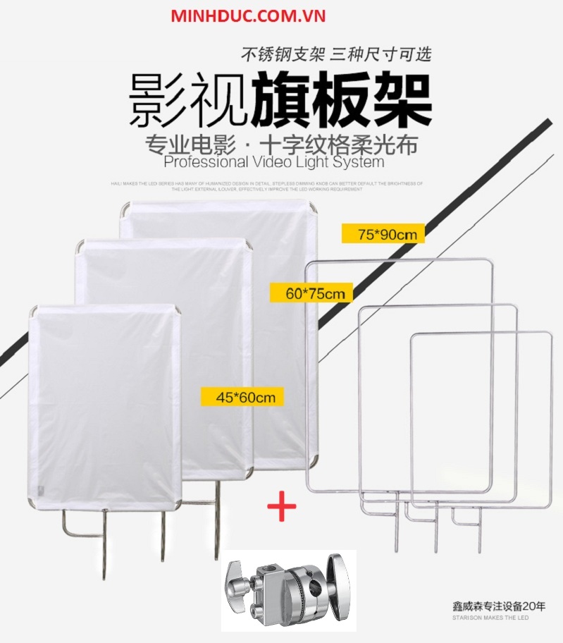 Cờ Tản Sáng 75x90cm + GRIP HEAD