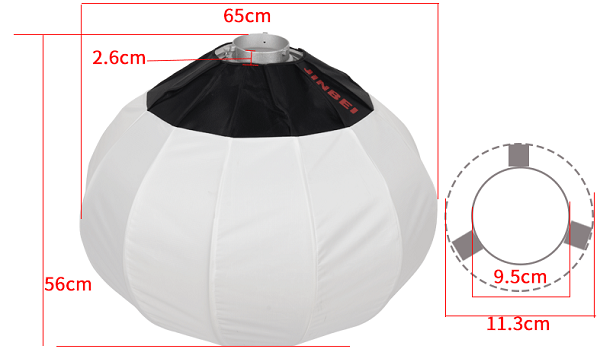 Softbox cầu JINBEI 65cm