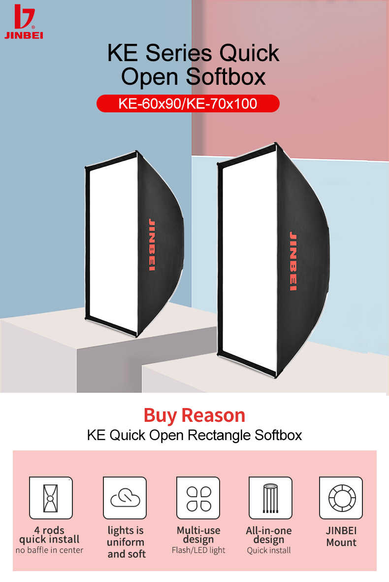 Softbox Jinbei thao tác nhanh KE 60X90