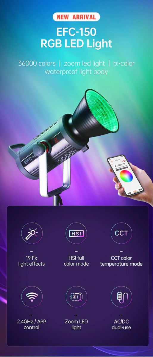 Đèn Led Video Jinbei EFC-150 RGB