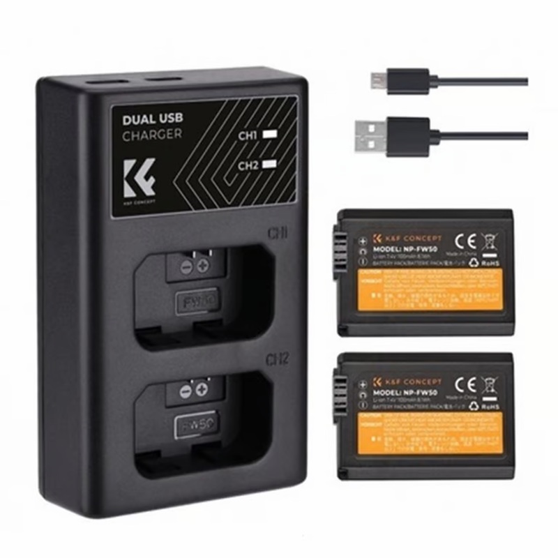 Bộ 2 pin 1 sạc máy ảnh Sony KF NP FW50
