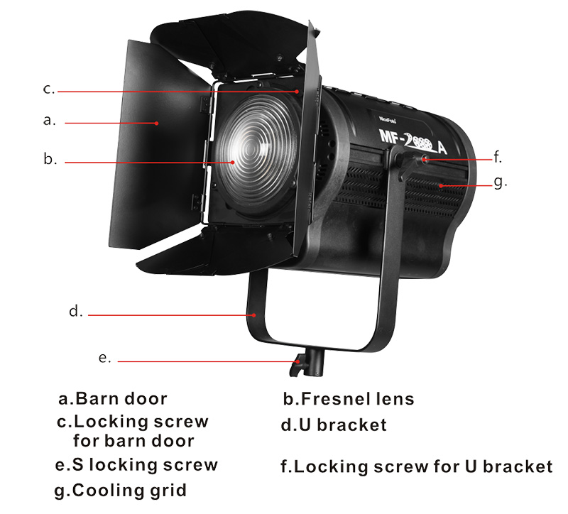 Đèn Nicefoto Led film light MF2000A 3200-6500K