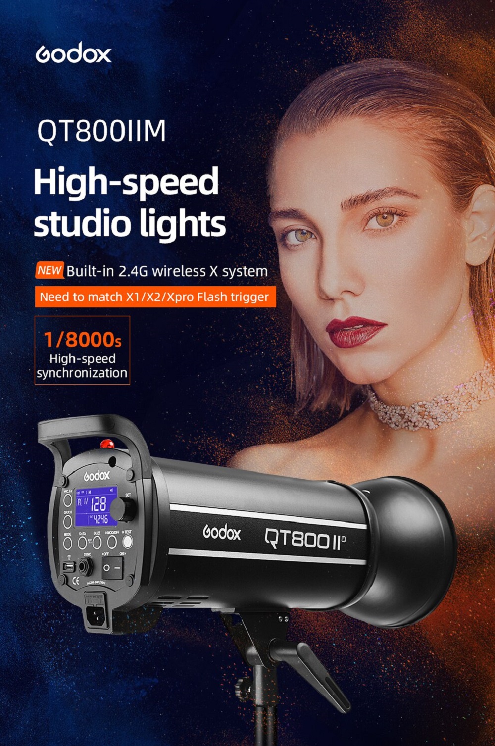 Đèn Flash studio Godox QT800II