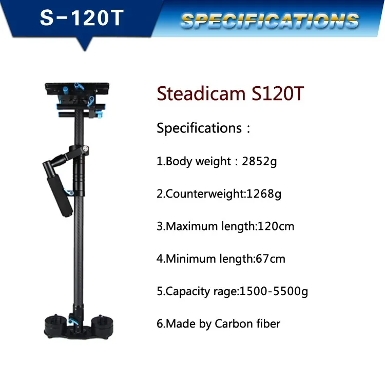 Tay cầm quay phim Yelangu steadicam S120t pro Carbon fibre