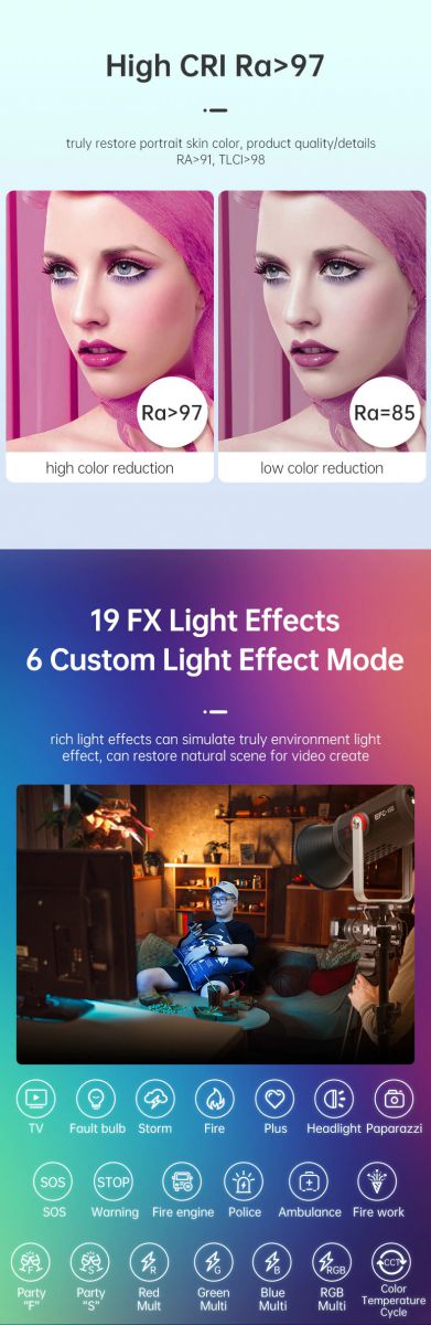 Đèn Led Video Jinbei EFC-150 RGB
