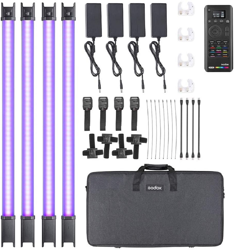 Combo 4 Đèn Led RGB Godox TL60 Tube Light (2700-6500K)