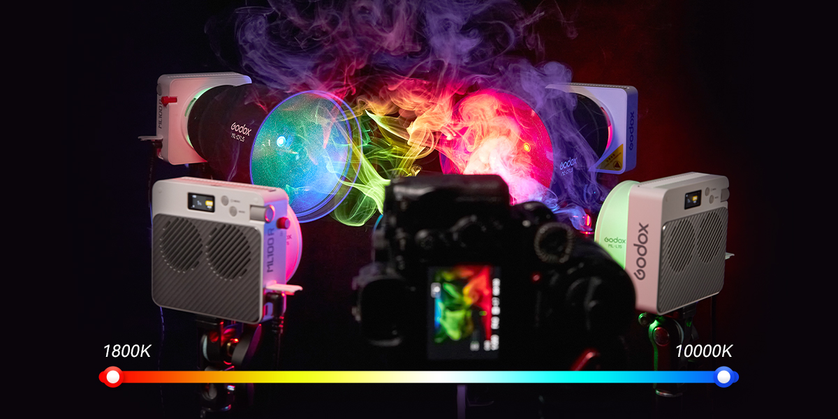 Đèn led Godox ML100R RGB Portable