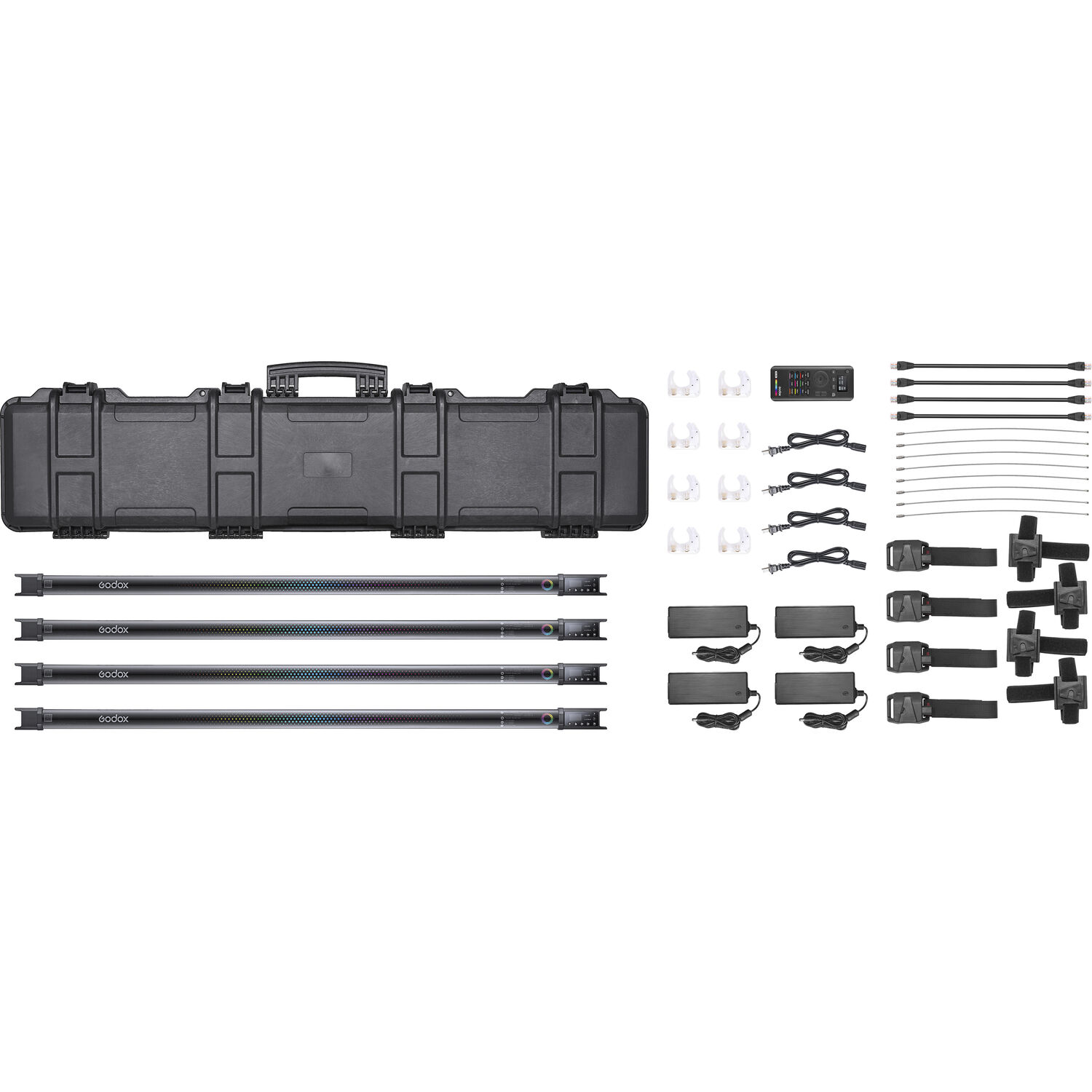 Combo 4 Đèn Led RGB Godox TL120 Tube Light (2700-6500K)