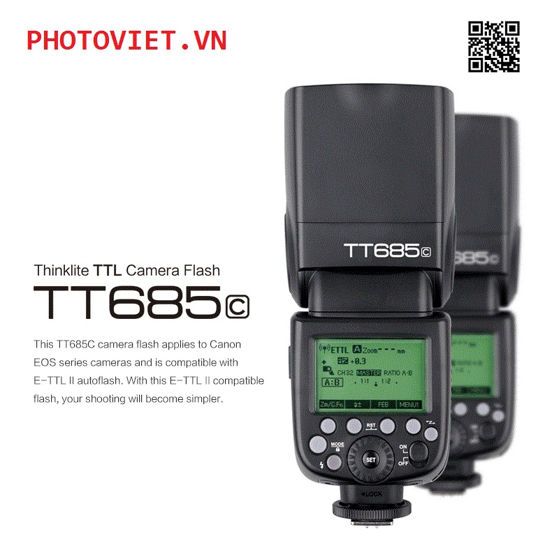 Đèn Flash GODOX TT685N - GN60 - HSS - TTL For Nikon