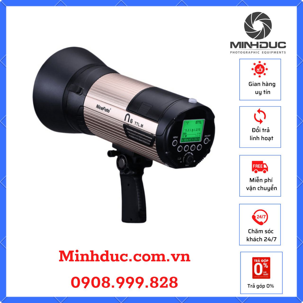Đèn ngoại cảnh NiceFoto N6 600W ETTL i-TTL