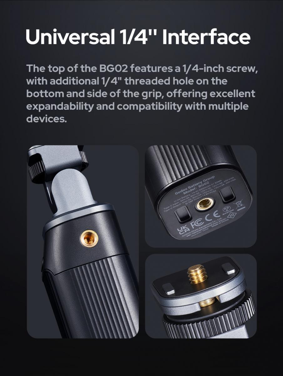 Đế pin Godox BG02 Battery Grip ( cho series AD200, AD300, ML100Bi, FH50)