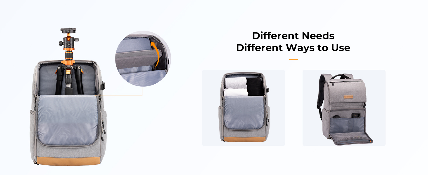 Balo máy ảnh KF KF13.104 V1 Xám dung tích 22L