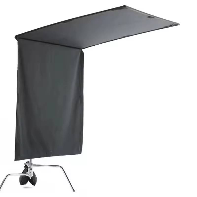 Khung cờ - Tay cờ chắn sáng vải đen 75x90cm