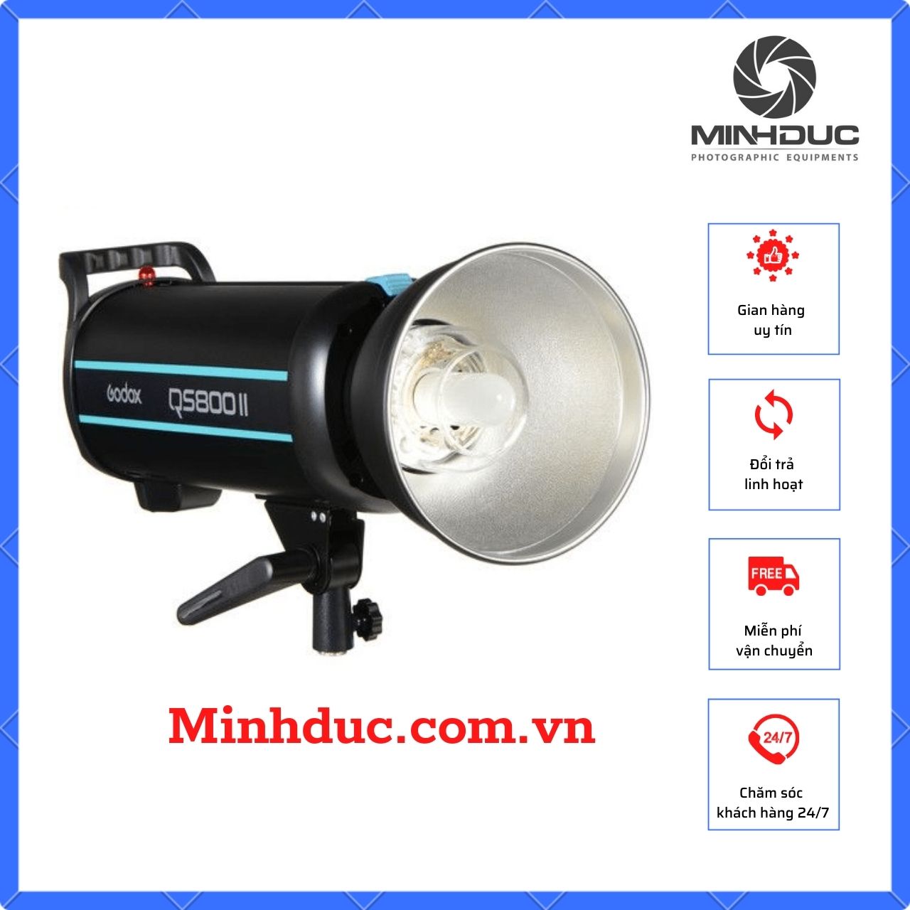 Đèn flash studio Godox QS800II