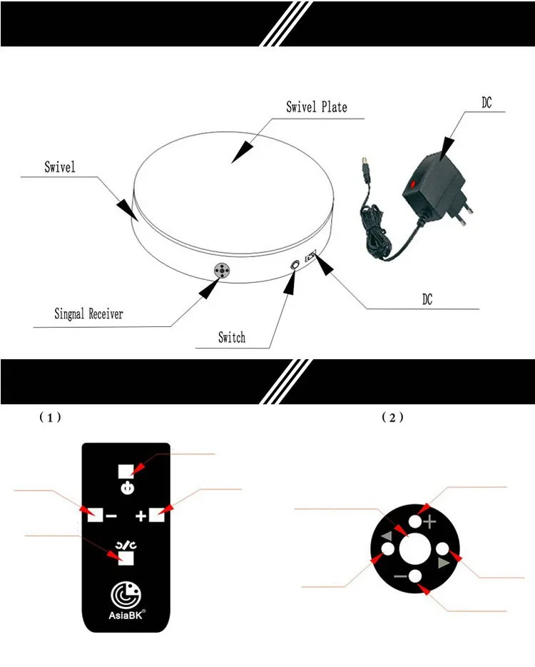 Bàn xoay 360 độ điều chỉnh tốc độ 60cm