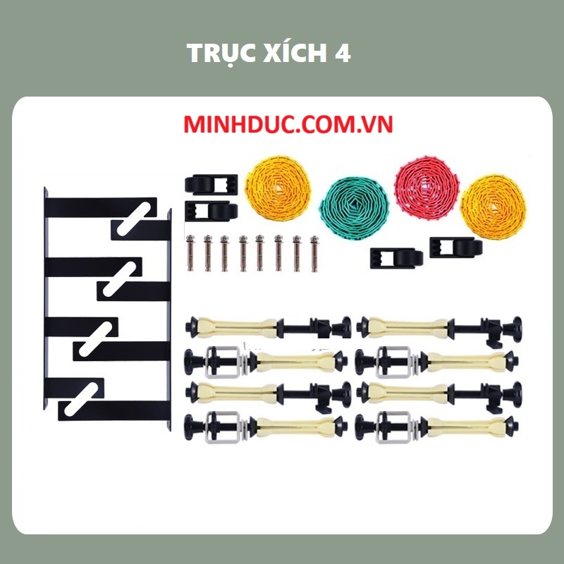 TRỤC KÉO PHÔNG XÍCH 4 CÙM XOÁY KHÔNG ỐNG