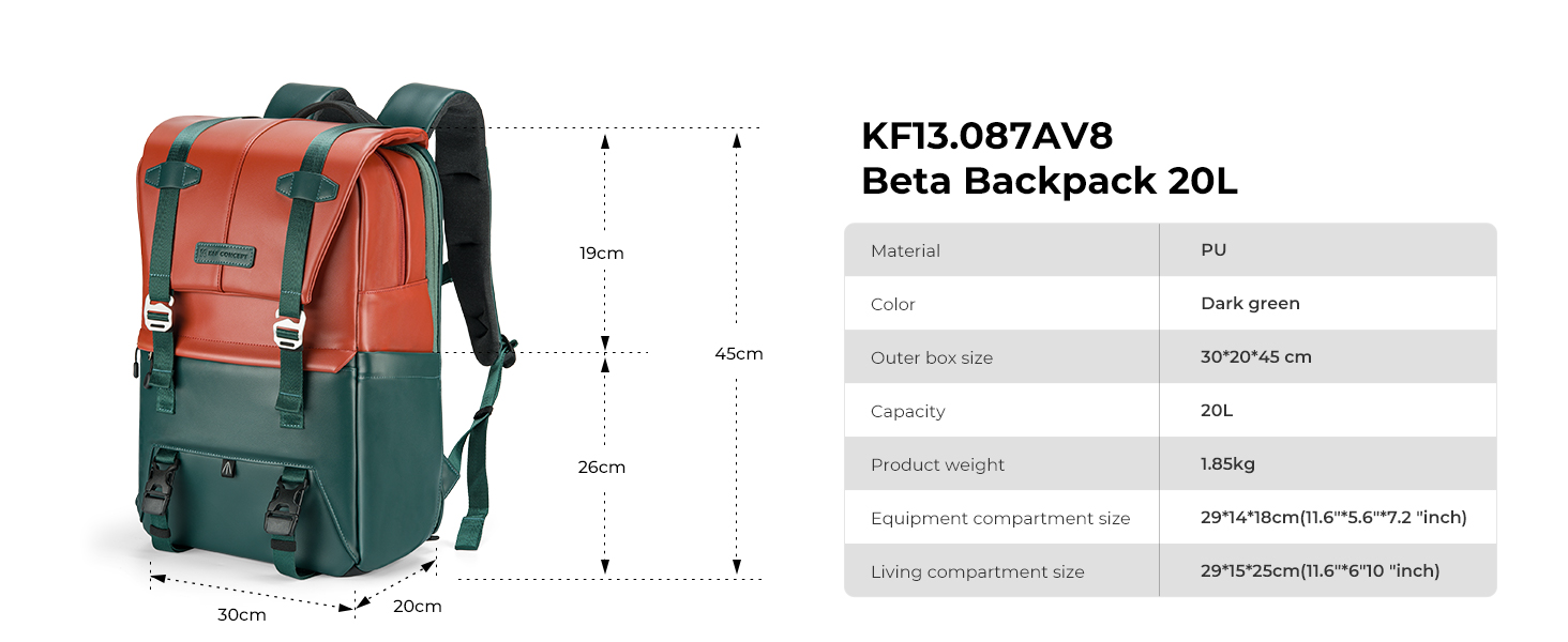 Balo máy ảnh KF KF13.087A V8 Đỏ Xanh