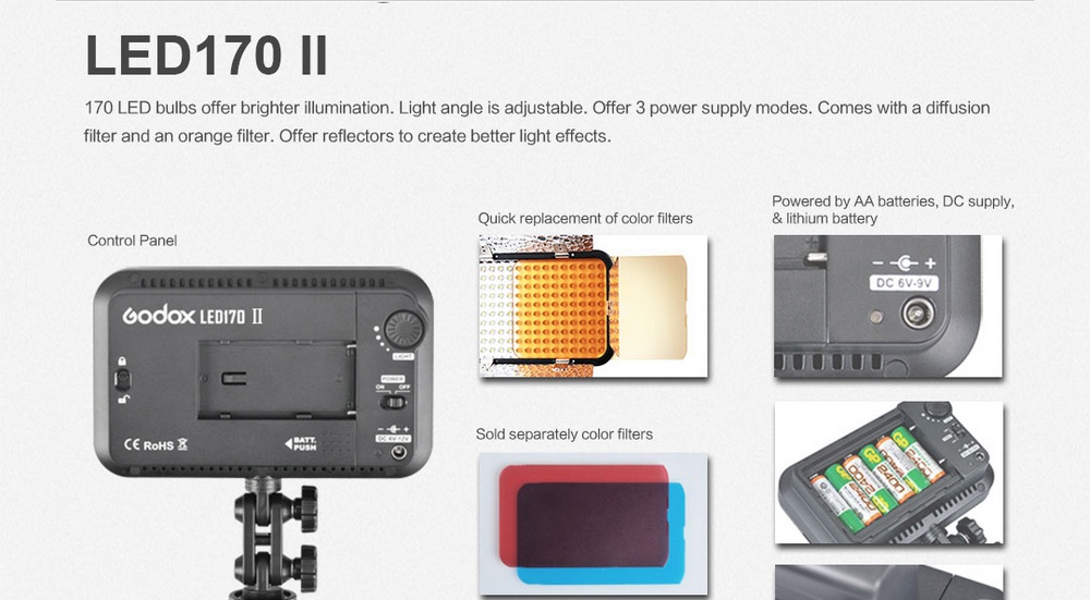 Đèn led video Godox LED170 II Chính hãng