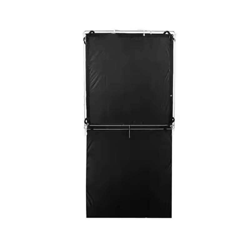 Khung cờ - Tay cờ chắn sáng vải đen 75x90cm