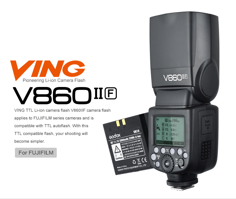 ĐÈN FLASH GODOX V860II F TTL For Fuji