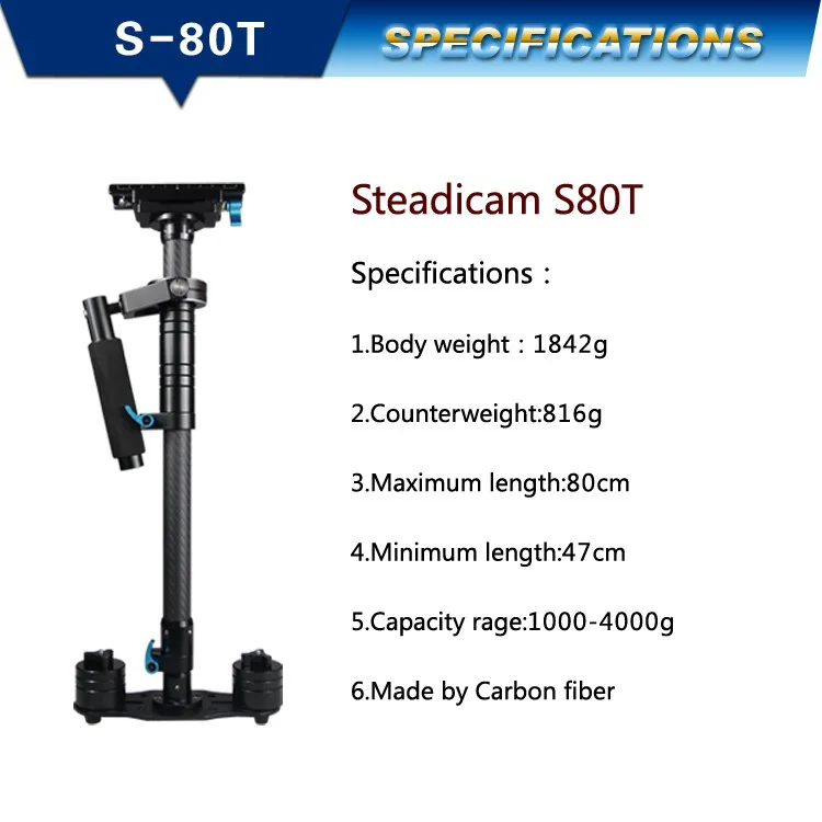 Tay cầm quay phim Yelangu steadicam S80t pro Carbon fibre