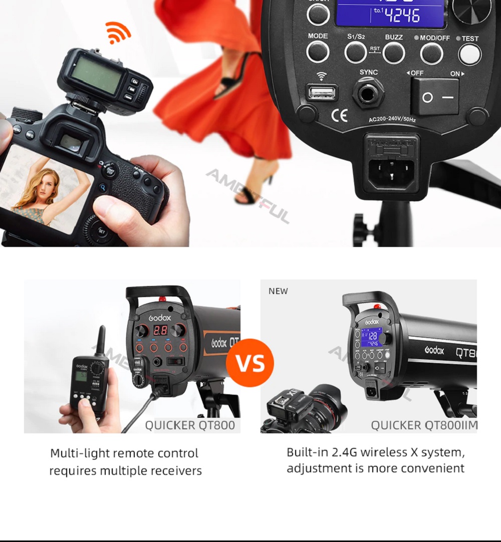 Đèn Flash studio Godox QT800II