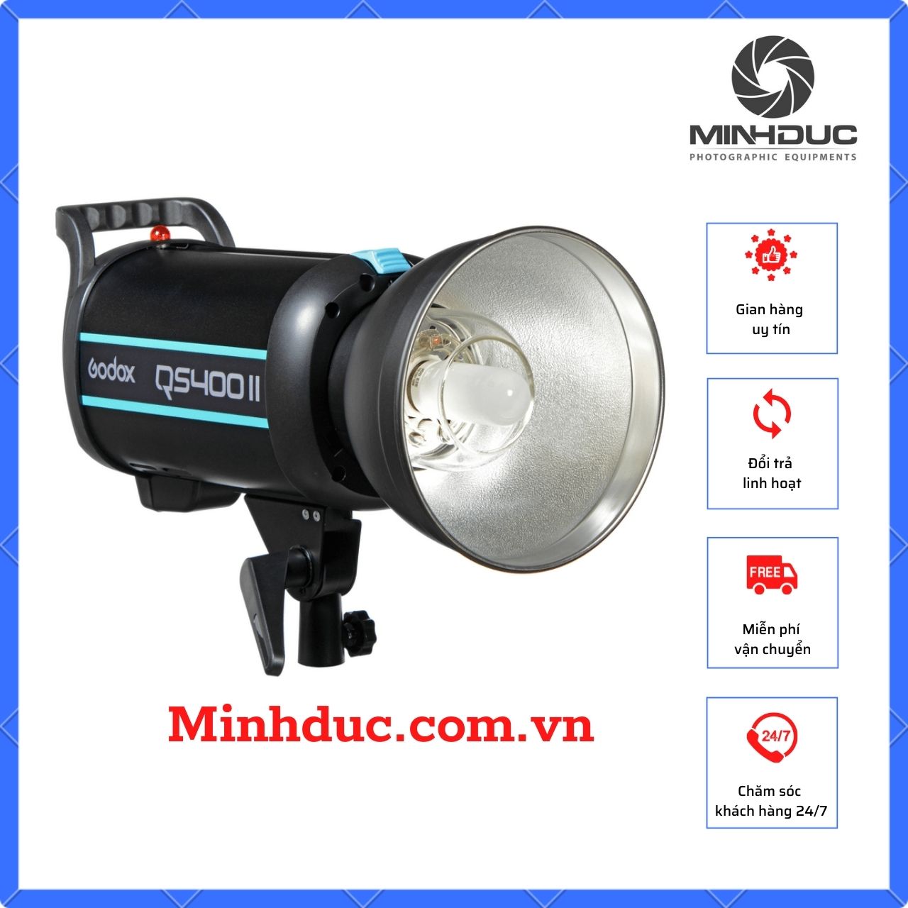 Đèn flash studio Godox QS400II