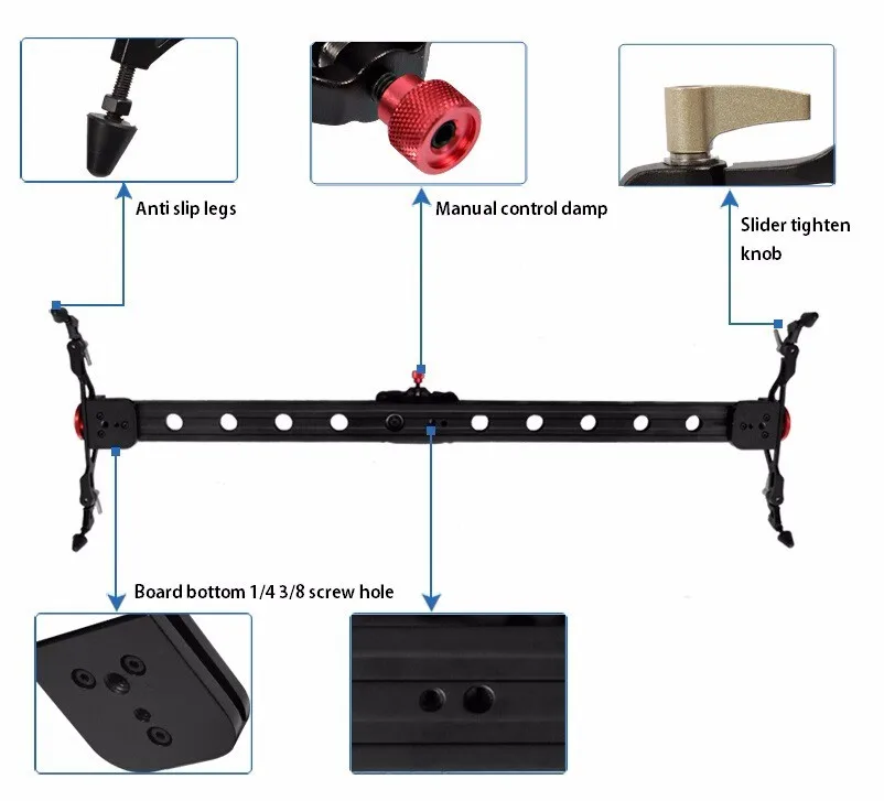 Thanh Dolly Dragon -D02 150cm Slider Rail for Camera and Video