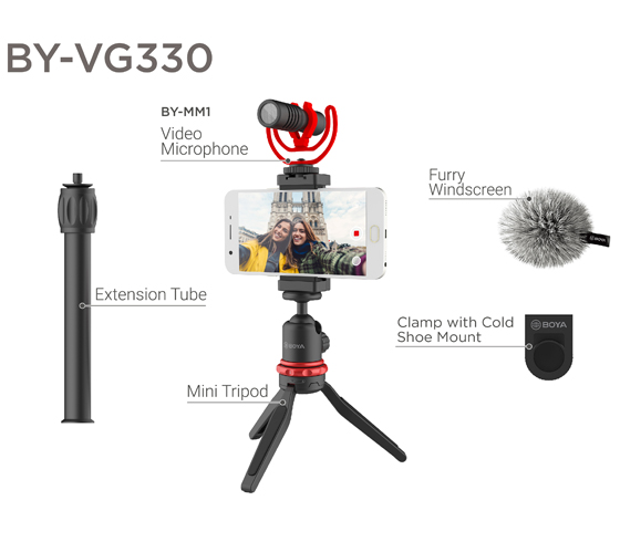 Combo Mic thu âm BOYA BY-VG330 for Smartphone Video Kit