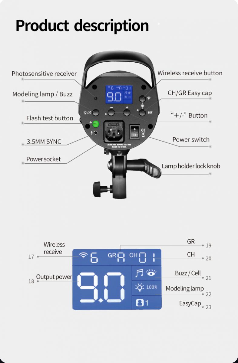 Đèn Flash Studio Jinbei DMII-4 400Ws