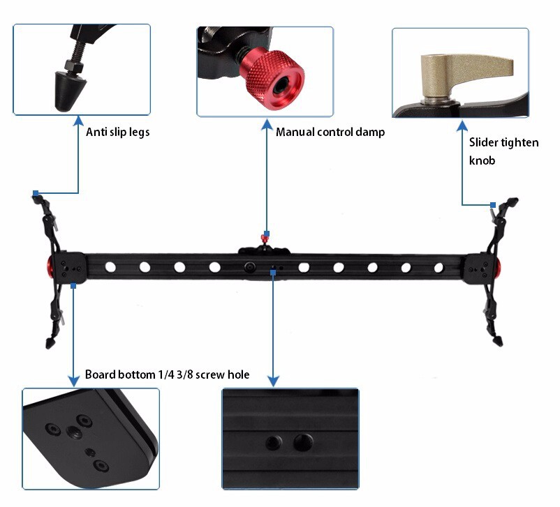 Thanh Dolly Dragon -D02 150cm Slider Rail for Camera and Video
