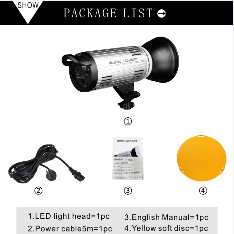 Đèn Nicefoto Led 2000B video light 5500k