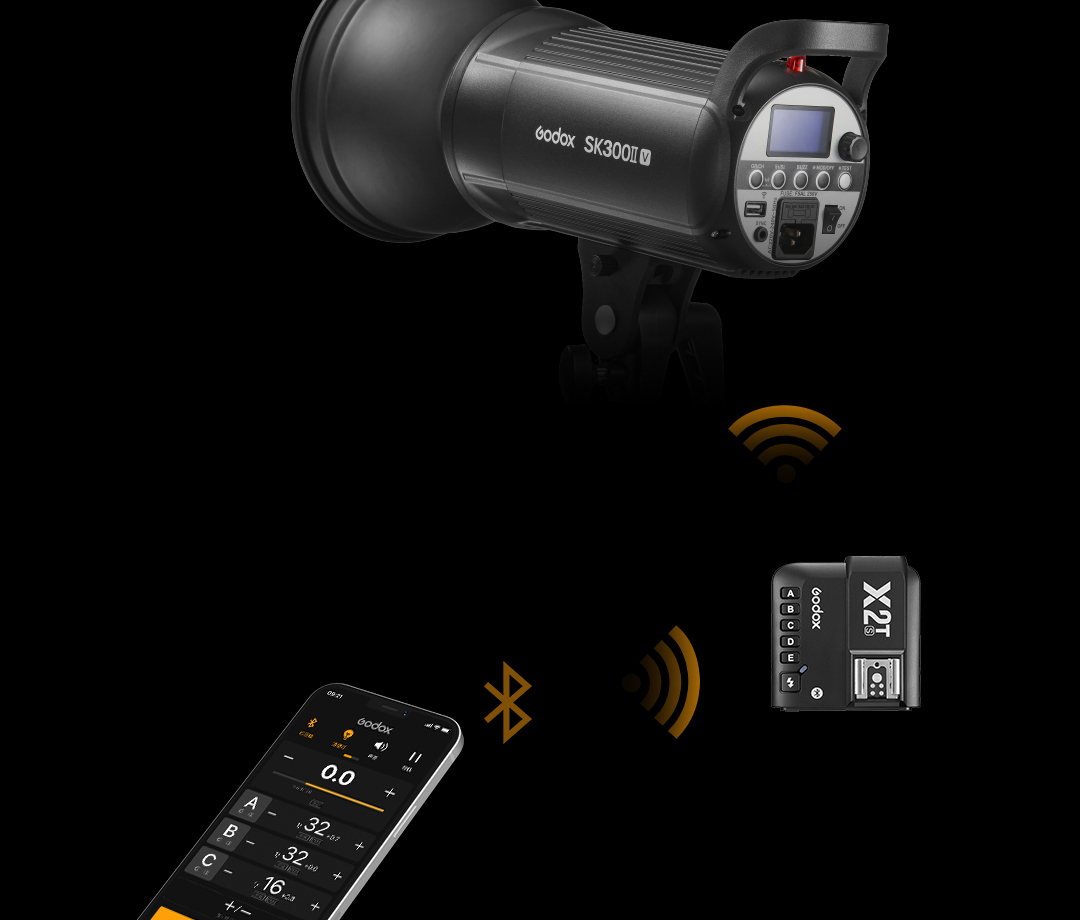 Đèn flash studio Godox SK300II-V Chính hãng