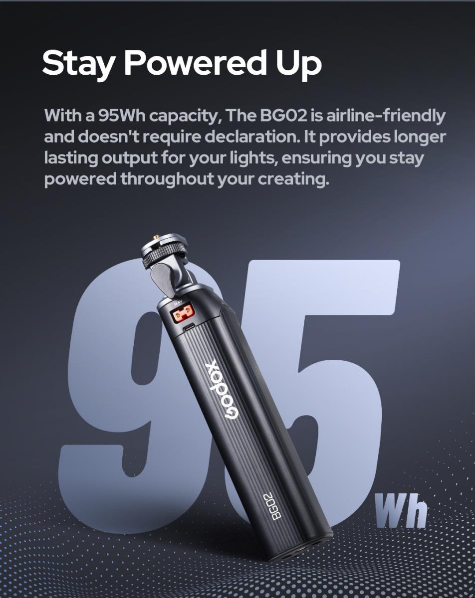 Đế pin Godox BG02 Battery Grip ( cho series AD200, AD300, ML100Bi, FH50)