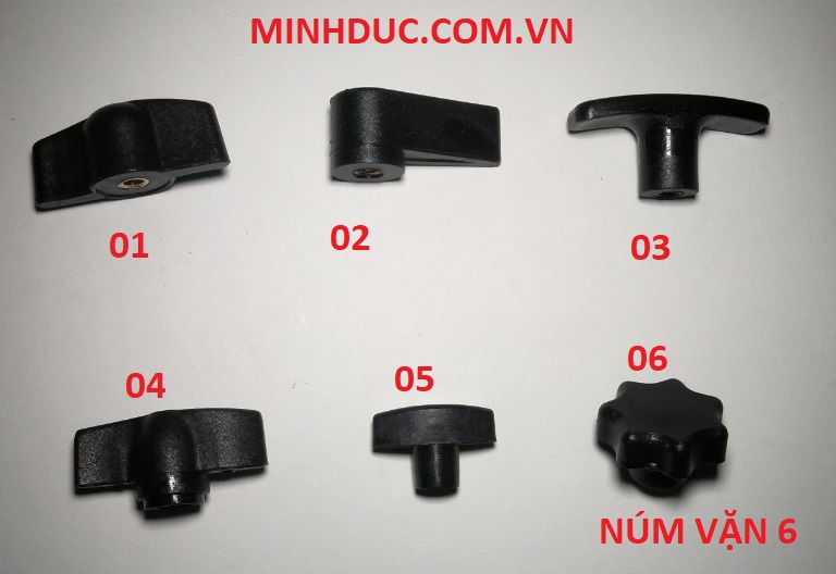 Núm vặn chân đèn 6mm các loại