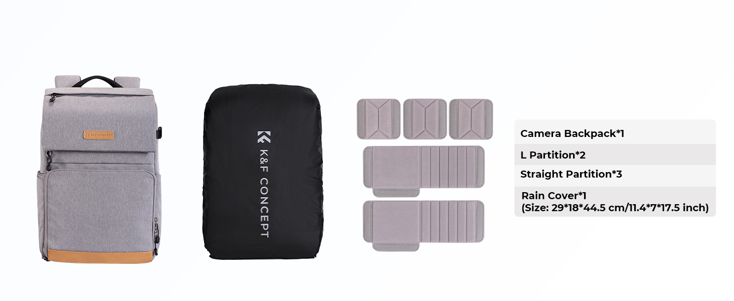Balo máy ảnh KF KF13.104 V1 Xám dung tích 22L