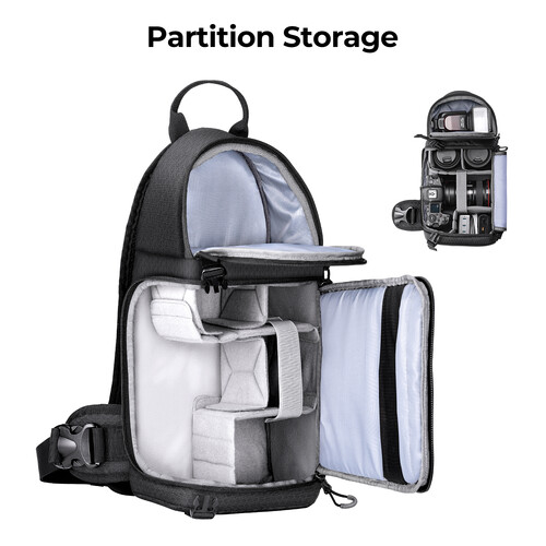 Túi đeo chéo máy ảnh KF KF13.141 ( Đen, 10L)