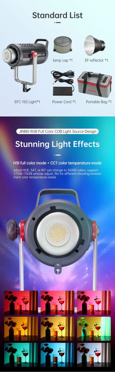 Đèn Led Video Jinbei EFC-150 RGB
